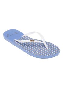 Sandale Roxy "Viva Stamp Ii", Damen, Gr. 7(37), blau (blau misty), Obermaterial:Obermaterial: 98% Synthetik / 2% Metall, Futter: 100% Synthetik, Laufsohle: 100% gesch&auml;umtes Gummi;, Schuhe Sandale