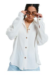 Langarmshirt Roxy "Morning Time", Damen, Gr. XS, wei&szlig;, Obermaterial: 100% Walkfrottier;, Shirts Langarmshirt