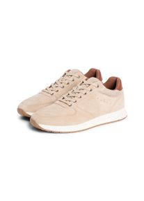 Sneaker Tommy Hilfiger "NEWPORT MIX", Herren, Gr. 40, beige, Veloursleder, Mesh, unifarben mit Farbeinsatz, Schuhe Sneaker, Freizeitschuh, Schn&uuml;rer, Halbschuh mit Mesh-EInsatz