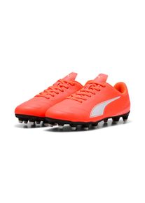 Fu&szlig;ballschuh Puma "VITORIA II FG/AG JR", Kinder, Gr. 37,5, wei&szlig; (glowing rot, Puma wei&szlig;), Synthetik, Schuhe Fu&szlig;ballschuh, f&uuml;r Rasen- und Kunstrasenpl&auml;tze, aus Synthetik, f&uuml;r Jugendliche
