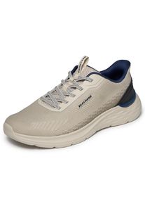 Slip-On Sneaker Skechers "GARNER", Damen, Gr. 48,5, taupe, Textil, Schuhe Slip-On Sneaker, Slipper, Schn&uuml;rschuh mit Relaxed Fit