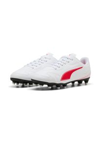 Fu&szlig;ballschuh Puma "VITORIA II FG/AG JR", Kinder, Gr. 35, Puma wei&szlig;, Puma rot, Synthetik, Schuhe Fu&szlig;ballschuh, f&uuml;r Rasen- und Kunstrasenpl&auml;tze, aus Synthetik, f&uuml;r Jugendliche