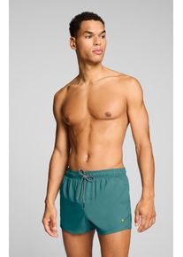 Badeshorts Puma "Puma SWIM MEN SHORT LENGTH SWIM SHORTS", Herren, Gr. L, N-Gr, emerlad gr&uuml;n, Web, Obermaterial: 100% Polyester, Badehosen Badeshorts, mit seitlichen Eingriff-Taschen, Ges&auml;&szlig;tasche mit Klettverschluss