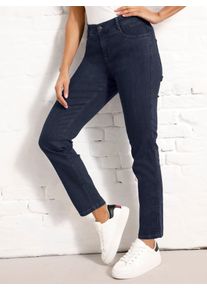 Stretch-Jeans Ascari, Damen, Gr. 46, Normalgr&ouml;&szlig;en, blau (dunkelblau), 91% Baumwolle, 6% Polyester, 3% Elasthan, unifarben, lang, Jeans Stretch-Jeans