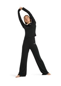 Sporthose Roxy "Rise & Vibe New Rib Wide Leg", Damen, Gr. L, anthrazit, Obermaterial: 51% Viskose, 29% Microfaser, 16% Nylon, 4% Elasthan;, Hosen Sporthose