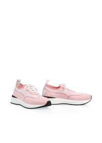 Slip-On Sneaker Marc Cain "Sports Mindful Moving", Damen, Gr. 36, ros&eacute;, Textil, kontrastfarbene Details, Schuhe Slip-On Sneaker, Halbschuh, Freizeitschuh Slipper mit aufgesetzter Schn&uuml;rung