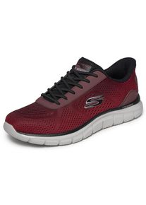 Slip-On Sneaker Skechers "TRACK", Damen, Gr. 48,5, rot, schwarz, Lederimitat, Textil, Schuhe Slip-On Sneaker, Schlupfschuh, Freizeitschuh, Sportschuh mit Memory Foam