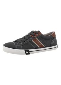 Sneaker Mustang Shoes "Calogero", Herren, Gr. 40, grau, Lederimitat, Schuhe Sneaker, Freizeitschuh, Halbschuh, Schn&uuml;rschuh mit Kontrastbes&auml;tzen