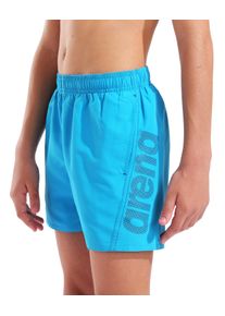 Badeshorts arena "FUNDAMENTALS arena LOGO JR BOXER R", Jungen, Gr. 140 (134), N-Gr, turquoise, navy, Obermaterial: 100% Polyester, Badehosen Badeshorts