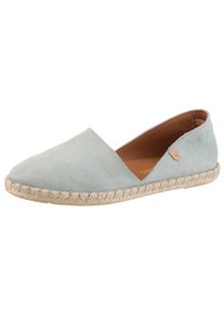 Espadrille VERBENAS, Damen, Gr. 35, himmelblau, Veloursleder, unifarben, Schuhe Espadrille, Strandschuh, Sommerschuh, Loafer aus Veloursleder