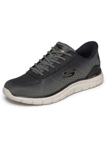 Slip-On Sneaker Skechers "TRACK", Damen, Gr. 41, oliv, schwarz, Lederimitat, Textil, Schuhe Slip-On Sneaker, Schlupfschuh, Freizeitschuh, Sportschuh mit Memory Foam