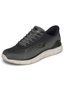 Slip-On Sneaker Skechers "TRACK", Damen, Gr. 44, oliv, schwarz, Lederimitat, Textil, Schuhe Slip-On Sneaker, Schlupfschuh, Freizeitschuh, Sportschuh mit Memory Foam