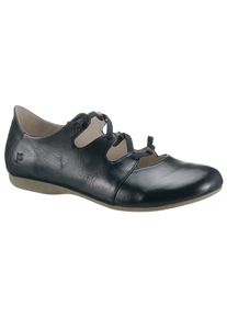 Riemchenballerina Josef Seibel "Fiona 04", Herren, Gr. 44, blau (dunkelblau), Leder, Schuhe Riemchenballerina, Slipper, Komfortschuh mit raffiniertem Gummizug, Weite G (=weit)