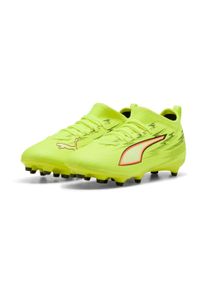 Fu&szlig;ballschuh Puma "ULTRA 6 MATCH FG/AG JR", Kinder, Gr. 36, gelb alert, Puma schwarz, glowing rot, lime squeeze, Synthetik, Schuhe Fu&szlig;ballschuh, f&uuml;r Rasen- und Kunstrasenpl&auml;tze, f&uuml;r Jugendliche