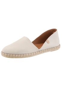 Espadrille VERBENAS, Damen, Gr. 35, wei&szlig;, Veloursleder, unifarben, Schuhe Espadrille, Strandschuh, Sommerschuh, Loafer aus Veloursleder