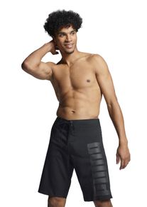 Badeshorts Puma "Puma SWIM MEN LONG BOARD SHORTS 1P", Herren, Gr. L, N-Gr, schwarz, Microfaser, Obermaterial: 100% Polyester, Badehosen Badeshorts, mit Rei&szlig;verschluss, Topseller