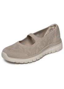 Ballerina Skechers "GRACEFUL", Damen, Gr. 40, taupe, Textil, Glitzer, Schuhe Ballerina, Freizeitschuh, Schlupfschuh, Slipper mit Stretch-Fit