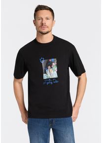 T-Shirt HUGO BLUE, Damen, Gr. XL, schwarz001, Single Jersey, Obermaterial: 100% Baumwolle, unifarben, regular fit normal, Rundhals, Shirts T-Shirt, Rundhalsausschnitt, Regular Fit, reine Baumwolle