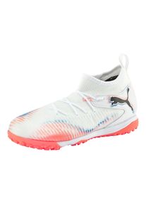 Fu&szlig;ballschuh Puma "FUTURE 8 MATCH TT + MID JR", Kinder, Gr. 33, wei&szlig; (Puma wei&szlig;, Puma schwarz, glowing rot), Synthetik, Schuhe Fu&szlig;ballschuh, f&uuml;r synthetische Hartpl&auml;tze, f&uuml;r Jugendliche