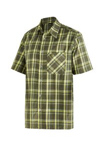 Funktionshemd Maier Sports "Mauro", Herren, Gr. 58, Normalgr&ouml;&szlig;en, gelb (dunkelgelb), 85% Polyester, 15% Viscose, Hemden Funktionshemd, Herren Hemd kurzarm, karriertes Freizeithemd, Kurzarmhemd, Regular Fit