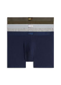 Boxer, Herren, Gr. XXL (56), 3 Stk., antique silber, pitch blau, army gr&uuml;n, Jersey, Obermaterial: 95% Baumwolle, 5% Elasthan, Tommy Hilfiger Underwear, Unterhosen Boxer