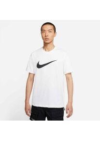 T-Shirt Nike Sportswear "M NSW TEE ICON SWOOSH", Herren, Gr. XL, wei&szlig;, Jersey, Obermaterial: 100% Baumwolle, normal, Rundhals, Shirts T-Shirt, Kurzarm, Rundhalsausschnitt, aus Baumwolle