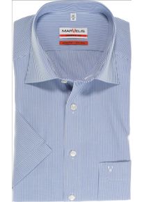 Kurzarmhemd MARVELIS, Damen, Gr. 48, N-Gr, blau, Web, Obermaterial: 100% Baumwolle, tailliert normal, Hemden Kurzarmhemd, Businesshemd, Kentkragen, modern fit