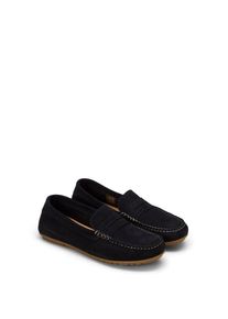 Marc O'Polo Mokassin MARC O'POLO "Selma", Damen, Gr. 37, dunkelblau, Veloursleder, unifarben, Schuhe Mokassin, Slipper, Schlupfschuh, Loafer mit Memory Foam-Innensohle