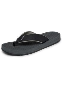 Zehentrenner Skechers "QUILL - BOARD VIEW", Damen, Gr. 48,5, schwarz, Lederimitat, Schuhe Zehentrenner, Sommerschuh, Strandschuh, Badeschuh mit Memory Foam