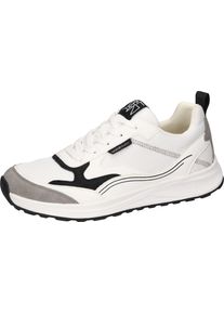 Waldl&auml;ufer Sneaker WALDL&Auml;UFER "H_LEO", Herren, Gr. 9,5 (44), wei&szlig;, grau, schwarz, Synthetik, Textil, Schuhe Sneaker, Bequemschuh, Schn&uuml;rschuh in Komfortweite H (= sehr weit)