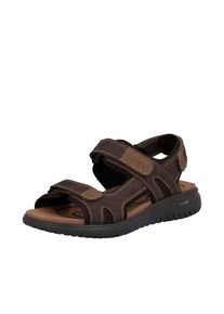 Sandale Rieker, Damen, Gr. 47, dunkelbraun, Glattleder, Schuhe Sandale, Trekkingsandale, Outdoorsandale, Sommerschuh mit Klett