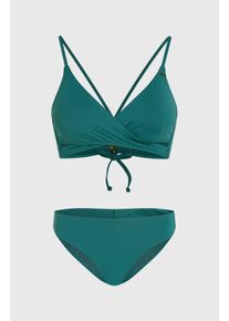 O`Neill Triangel-Bikini O'NEILL "ESSENTIALS BAAY MAOI BIKINI SET", Damen, Gr. 42, N-Gr, botanical he, Obermaterial: 82% Polyamid, 18% Elasthan, Bikini-Sets Triangel-Bikini, Set mit 2 Teilen, Cups mit herausnehmbaren Pads