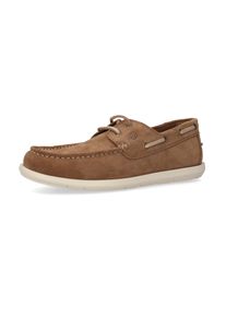 Slipper Dockers by Gerli, Damen, Gr. 47, braun, Leder, Schuhe Slipper, Mokassin, Schlupfschuh, Bootsschuh, Freizeitschuh mit Schn&uuml;rung