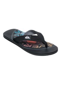 Sandale Quiksilver "Molokai Layback", Herren, Gr. 10 (43), schwarz (schwarz, schwarz, rot), Obermaterial:Obermaterial: Textil (Walkfrottier) / Futter: Textil / Au&szlig;ensohle: Moosgummi;, Schuhe Sandale