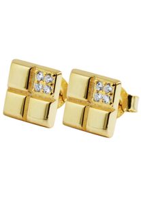 Adelia&acute;s Paar Ohrstecker ADELIA&acute;S "Damen Ohrringe &iquest; Ohrstecker aus 925 Silber mit Zirkonia", gold, Ohrringe, Damen, Silber 925 (Sterlingsilber), Paar Ohrstecker