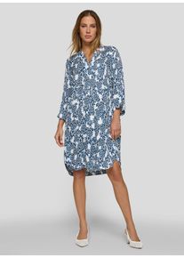 Druckkleid Rabe, Damen, Gr. 48, N-Gr, pazifik, Web, Obermaterial: 100% Viskose, bedruckt, gemustert, bequem kniefrei, Rundhals, Kleider Druckkleid, mit floralem Allover-Print