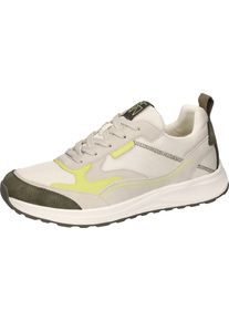 Waldl&auml;ufer Sneaker WALDL&Auml;UFER "H_LEO", Herren, Gr. 10 (44,5), creme, khaki, limette, Synthetik, Textil, Schuhe Sneaker, Bequemschuh, Schn&uuml;rschuh in Komfortweite H (= sehr weit)