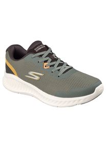 Sneaker Skechers "GO WALK NOW-VILIGENT", Herren, Gr. 45, oliv, braun, Textil, Schuhe Sneaker, Schn&uuml;rschuh, Halbschuh, Freizeitsneaker mit verst&auml;rkter Kappe