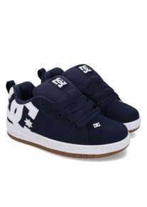 Sneaker DC Shoes "Court Graffik", M&auml;dchen, Gr. 3(34), navy, wei&szlig;, gum, Obermaterial:Obermaterial: Leder / Futter: Textil / Au&szlig;ensohle: Gummi;, Schuhe Sneaker