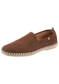 Espadrille VERBENAS "Tom Pacific", Damen, Gr. 43, marron, Textil, Veloursleder, unifarben, Schuhe Espadrille, Loafer, Slipper, Sommerschuh, Strandschuh mit Stretcheins&auml;tze