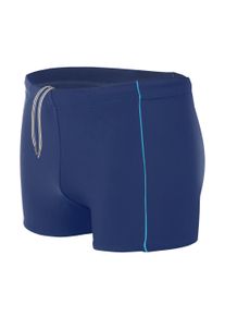 Badehose AQUARTI "Badehose Aquarti Herren Badehose Kurz mit Kontrastpaspel", Gr. XL, N-Gr, blau (dunkelblau, blau), Obermaterial: 80% Polyamid PA. 20% Elasthan EL., Badehosen Badehose