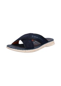 Pantolette Bugatti, Herren, Gr. 46, dunkelblau, Leder, Basic, Schuhe Pantolette, Sommerschuh, Hausschuh, Strandschuh mit Kreuz-Steg