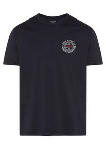 T-Shirt Gant "GRAPHIC SHORT SLEEVE", Damen, Gr. XL, evening blau, Jersey, Obermaterial: 100% Baumwolle, unifarben, regular fit h&uuml;ftlang, Rundhals, eingesetzt abgesteppte Kante, Shirts T-Shirt, mit Print vorn, Rundhals