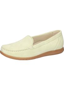Waldl&auml;ufer Mokassin WALDL&Auml;UFER "H-WANDA", Damen, Gr. 6 (39), limette, Veloursleder, unifarben, Schuhe Mokassin, Slipper, Schlupfschuh, Halbschuh in Komfortweite H (= sehr weit)