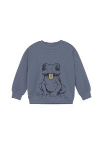 Sweater Minymo "Sweater MISweatshirt LS", M&auml;dchen, Gr. 116, grau (flint stone), Obermaterial: 95% Baumwolle CO. 5% Elasthan EL., Sweatshirts Sweater