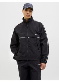 Jack & Jones Outdoorjacke JACK & JONES "JCOUNION TRACK JACKET SN", Herren, Gr. XL, schwarz, Web, Obermaterial: 100% Nylon, unifarben, regular fit normal, Jacken Outdoorjacke, Mit stylischem Print