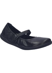 Ballerina Josef Seibel "Cassandra 10", Damen, Gr. 42, schwarz, Leder, Schuhe Ballerina, Schnallenschuh, Halbschuh, Komfortschuh in Weite G (=weit)