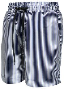Badehose AQUARTI "Badehose Jungen Badeshorts mit Taschen Schnelltrocknend", Jungen, Gr. 134, N-Gr, blau (gerade streifen dunkelblau), Obermaterial: 100% Polyester PES., Badehosen Badehose