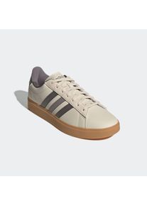 Sneaker adidas Sportswear "GRAND COURT 2.0", Herren, Gr. 46, beige (aluminium, charcoal, taupe oxide), Leder, Synthetik, Schuhe Sneaker, Design auf den Spuren des adidas Superstar