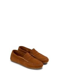 Marc O'Polo Mokassin MARC O'POLO "Selma", Damen, Gr. 42, cognac, Veloursleder, unifarben, Schuhe Mokassin, Slipper, Schlupfschuh, Loafer mit Memory Foam-Innensohle